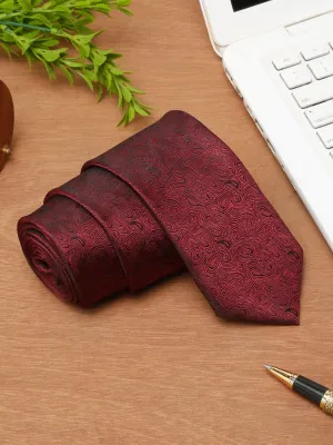 Men's Maroon Fashion Broad Tie