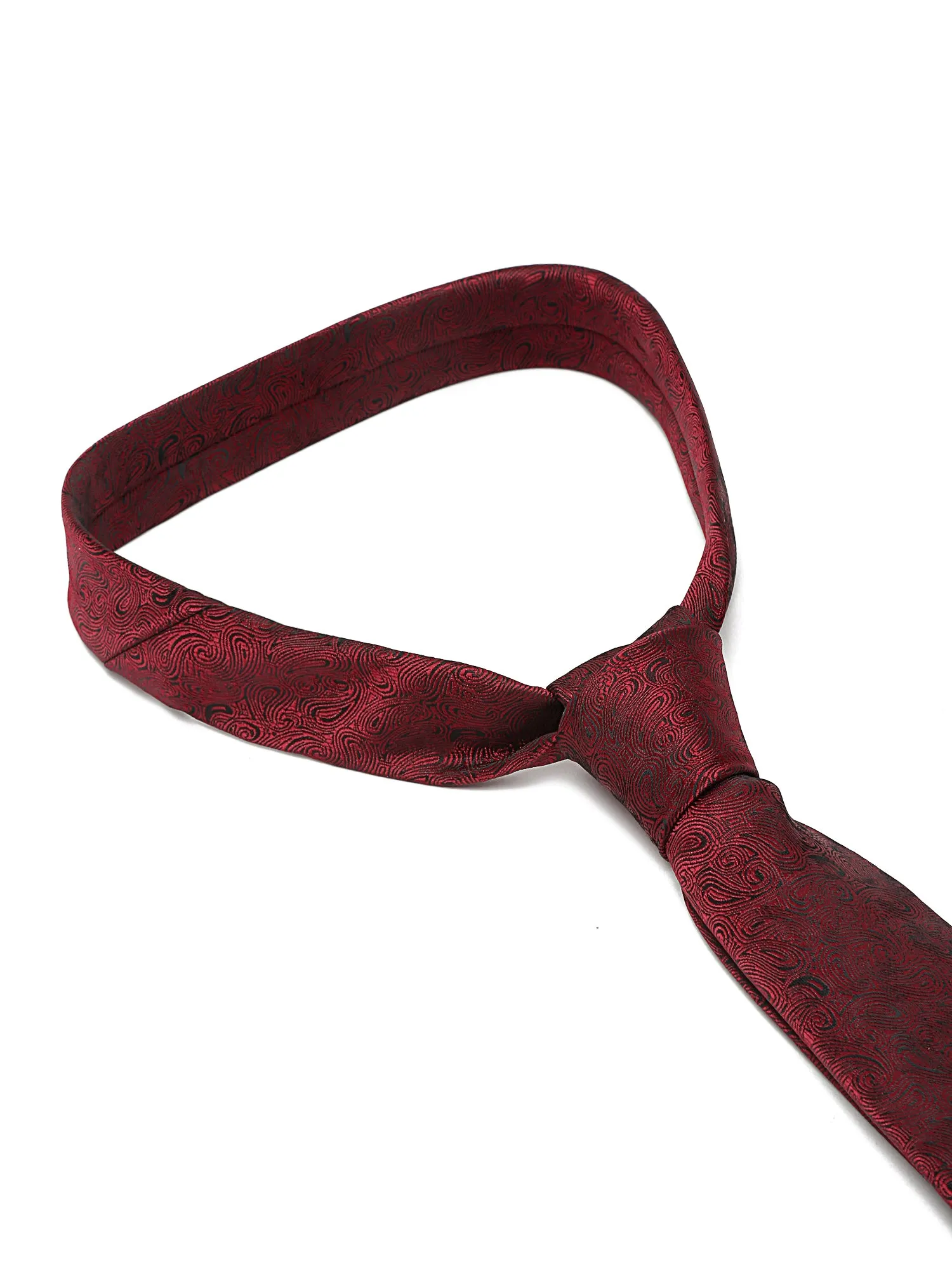 Men's Maroon Fashion Broad Tie