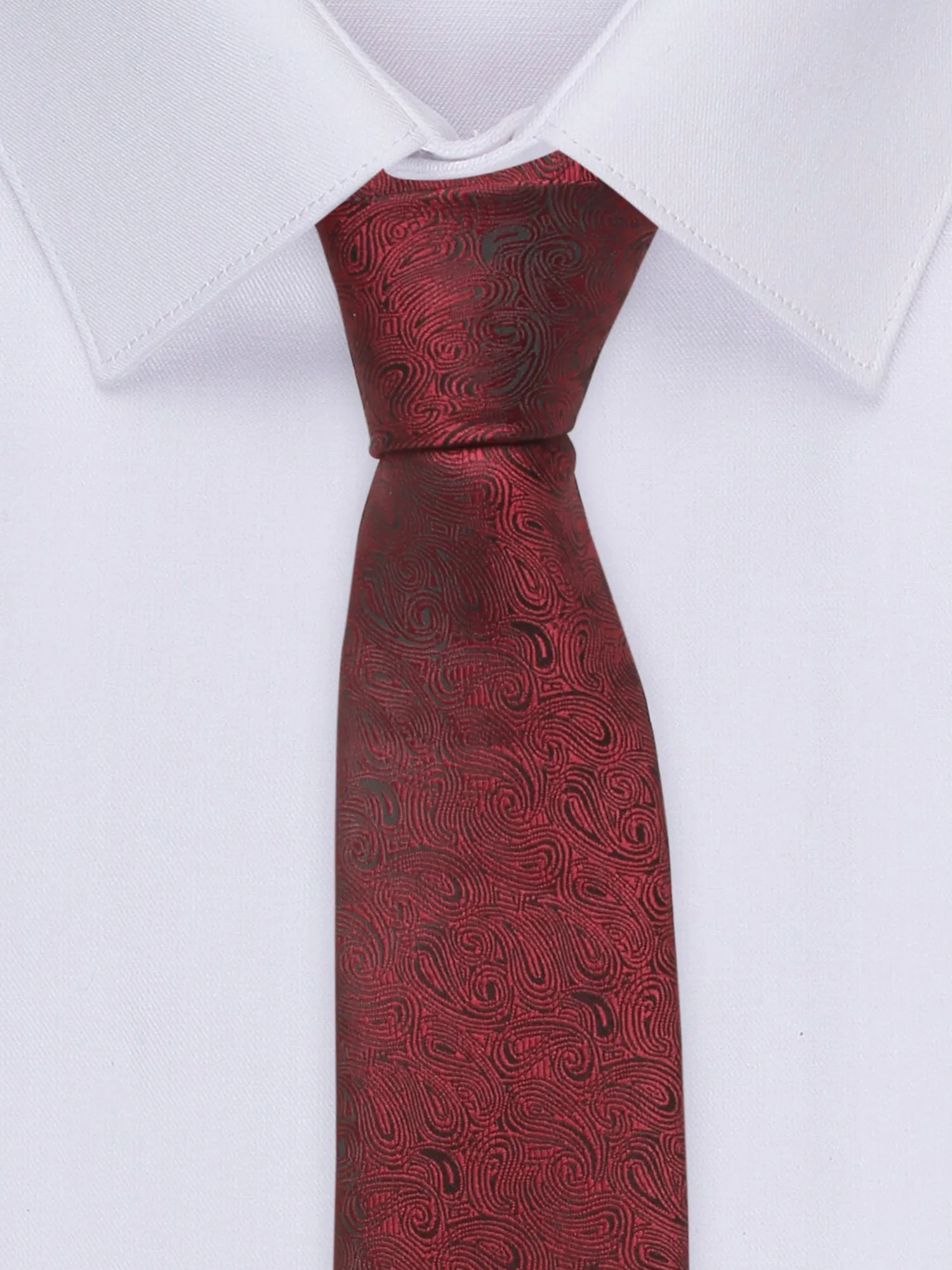 Men's Maroon Fashion Broad Tie