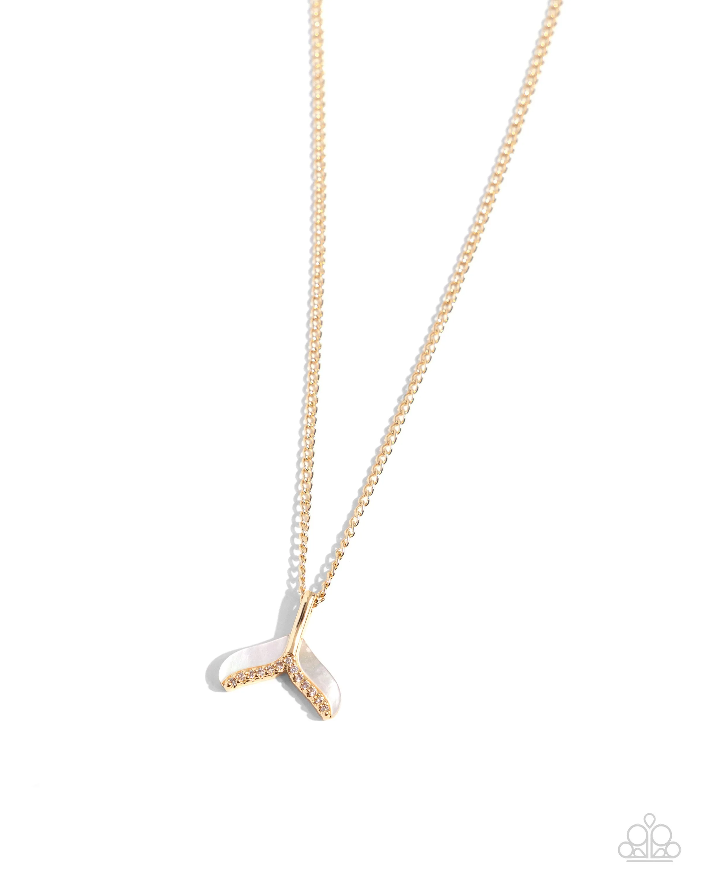Mermaid Masterpiece - Gold Necklace - Paparazzi Accessories
