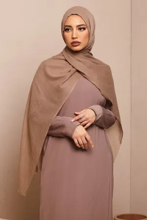 Mocha Cotton & Silk Hijab