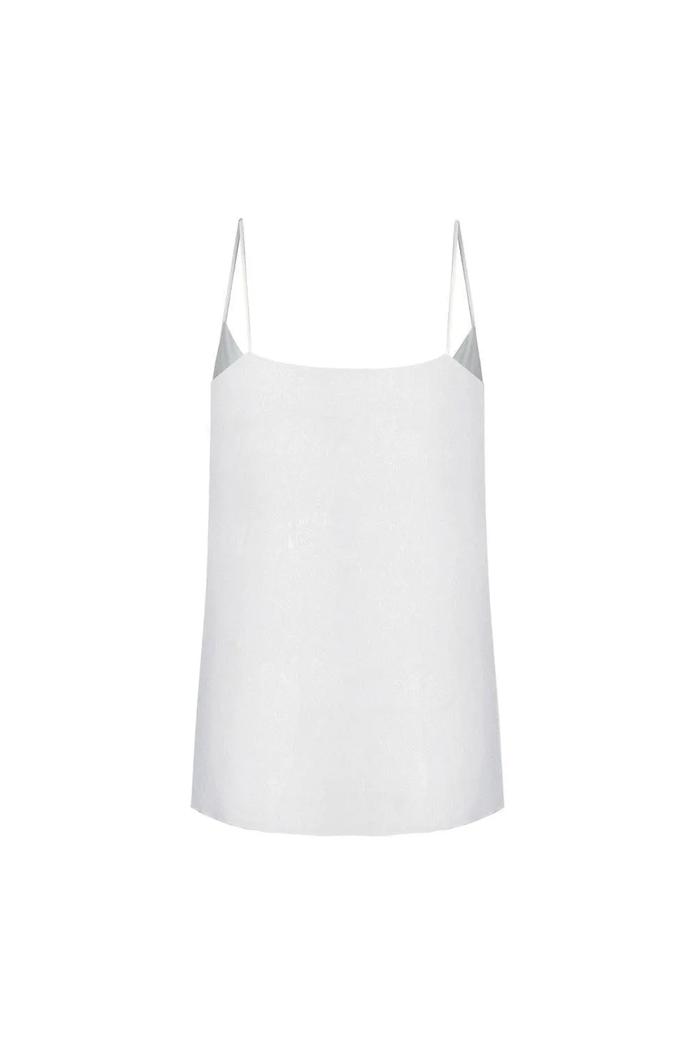 Nadya Flared Spaghetti Strap Silk Chiffon Top