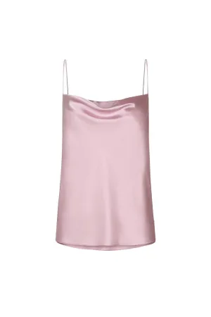 Nadya Flared Spaghetti Strap Silk Chiffon Top