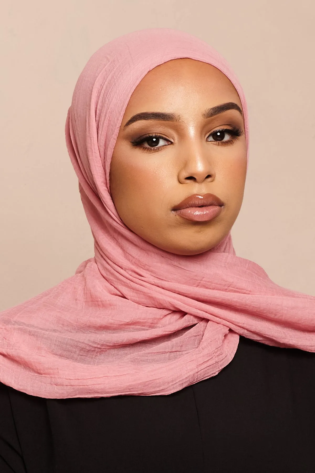 Pink Cotton & Silk Hijab