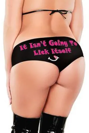 Plus Size Boy Shorts It isn't going to lick itself  - Black clearance