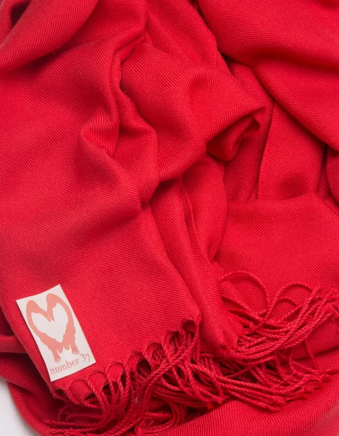Red Pashmina