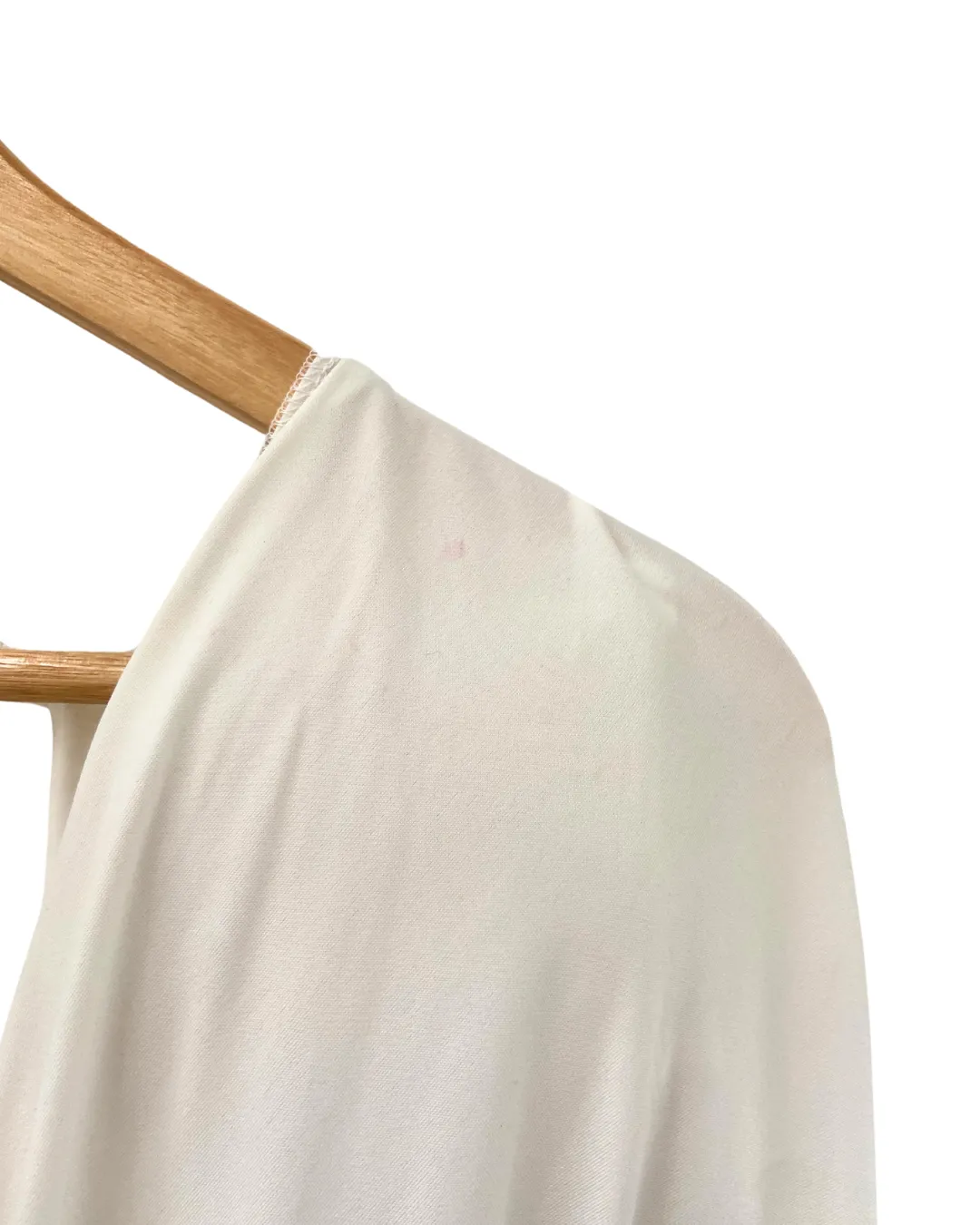River Island Draped Blouse in Ivory