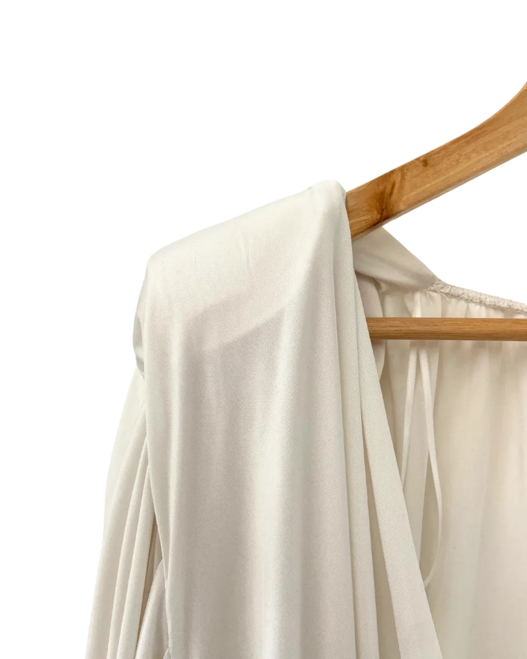 River Island Draped Blouse in Ivory