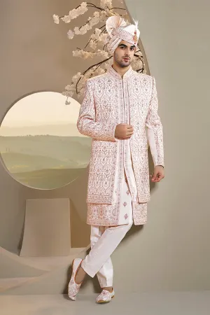 Rose Gold Hand Embroidered Indo-Western Set