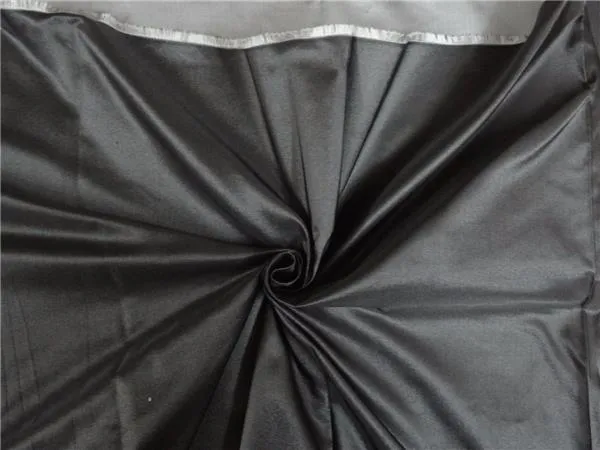 SILK DUTCHESS BLACK X SILVER 60" wide B2#3[10]