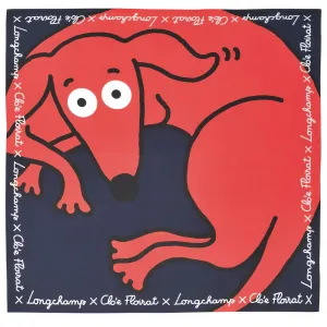 Silk Scarf - Navy