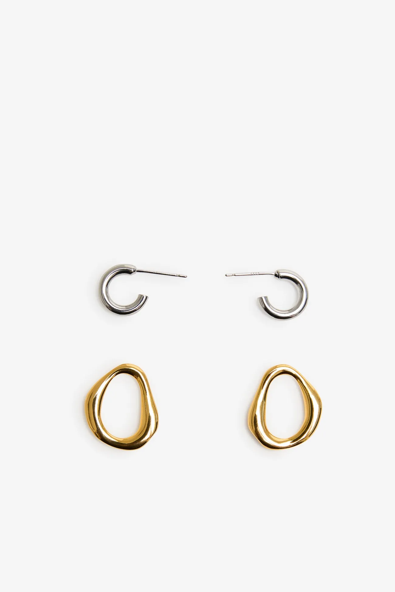 Suki Two-Toned Hoops
