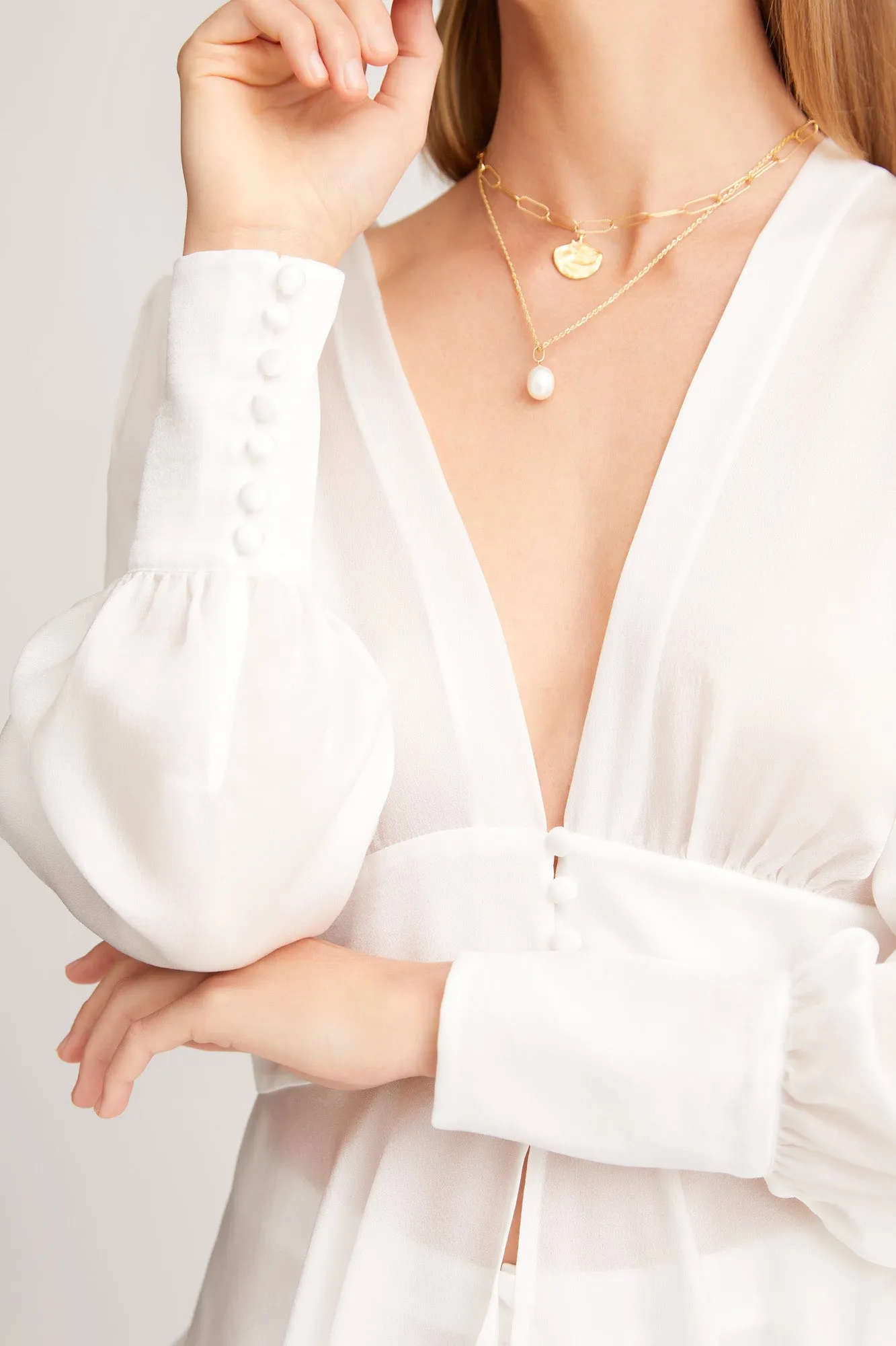 SYLVIA BLOUSE {WHITE}