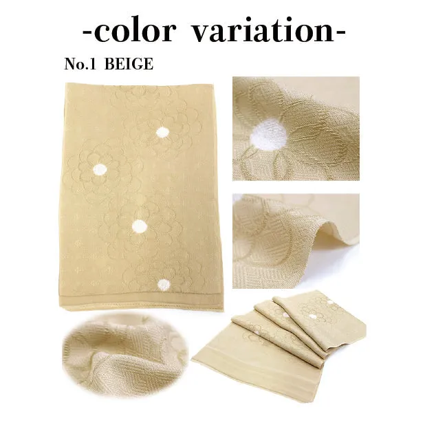 Tango Chirimen Crepe Silk Obiage;Obi Bastle -Flower Pattern