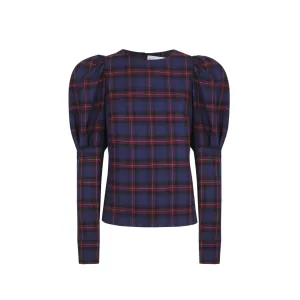 THE NIGHT TARTAN DION BLOUSE