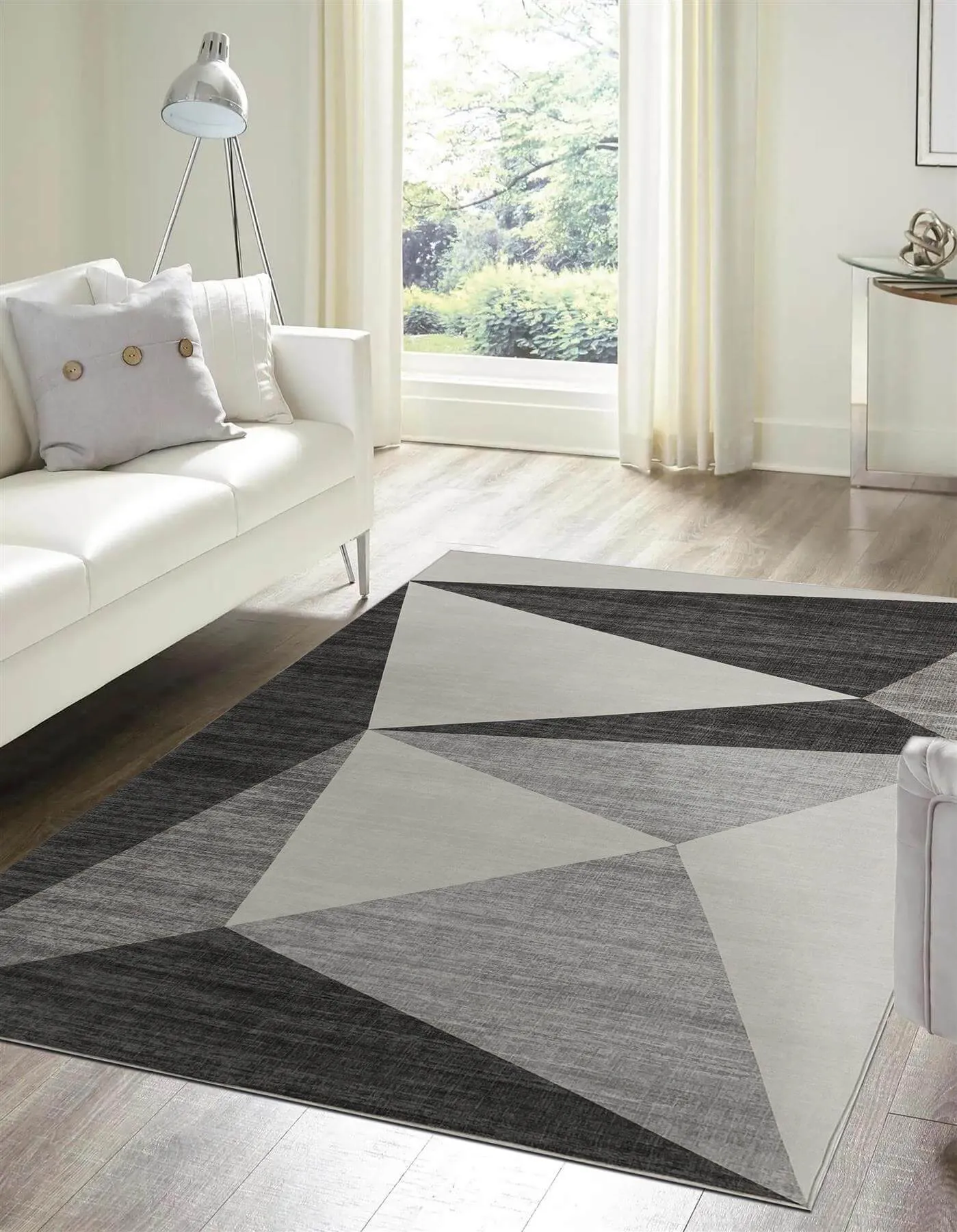 Tokyo Geo Grey Rug