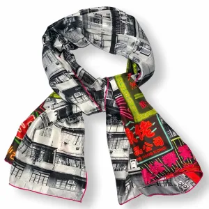 Yaumati Tattoo Silk Scarf, Large